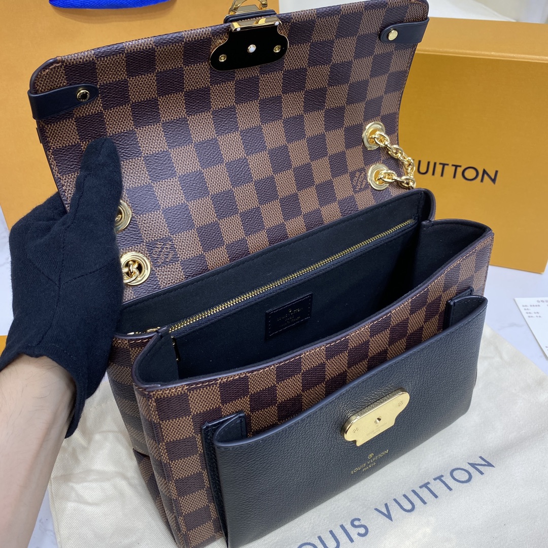 Louis Vuitton VAVIN PM Handbag Damier Ebene N40108 Black